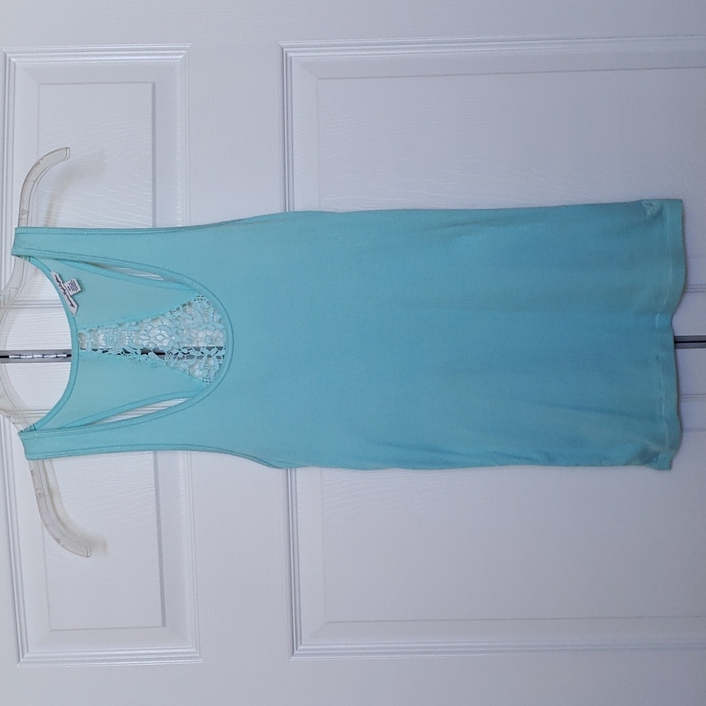 American Eagle Cotton Tank Top with Lace Detail